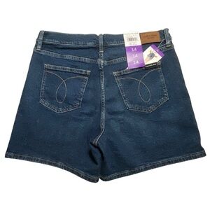 Calvin Klein Jeans Denim Shorts 14 Dark Blue Casual Relaxed Stretch Comfort NWT
